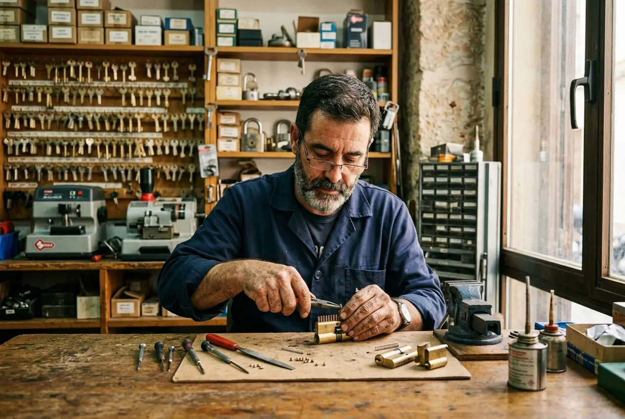 Maestro cerrajero en taller propio en L'Hospitalet